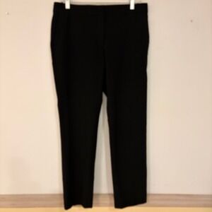 Ann Taylor Black Tapered Leg Dress Pants Size 6 Professional Workwear Stretch